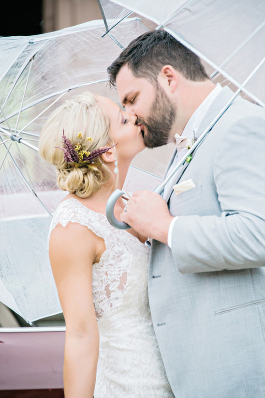 Purple Rainy Day Wedding