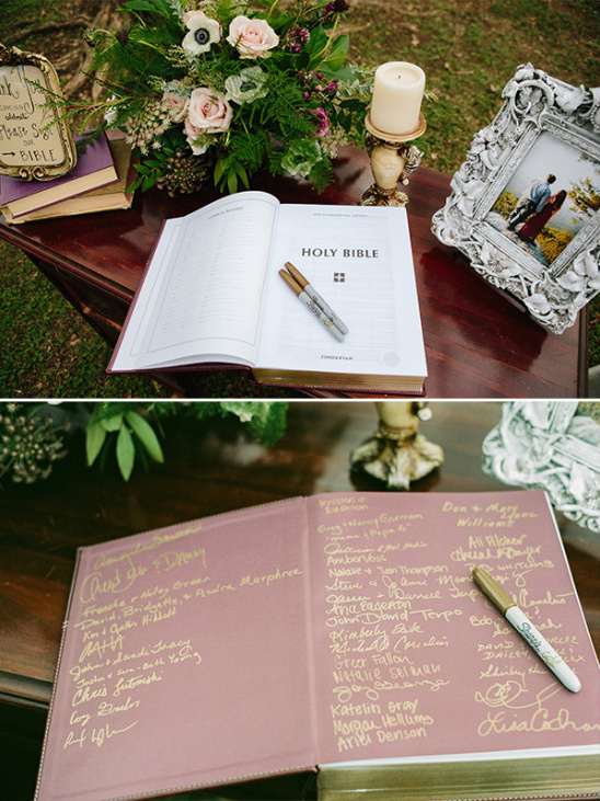 wedding guestbook bible ideas @weddingchicks