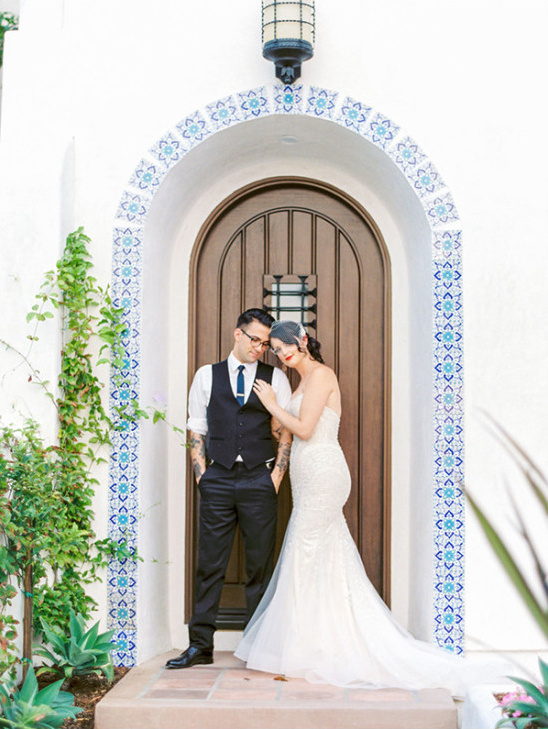 Royal Blue and Red San Clemente Casino Wedding
