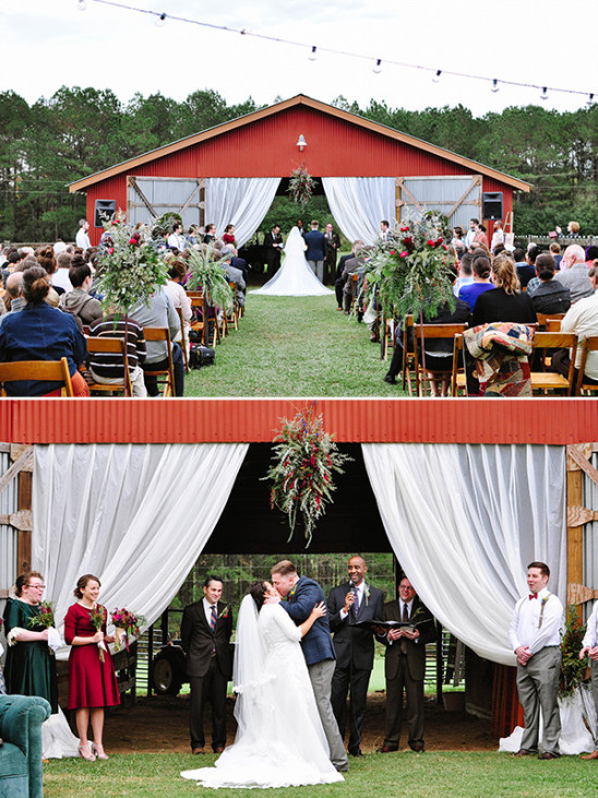 red barn ceremony @weddingchicks