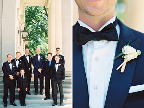 groomsmen in tuxedos @weddingchicks
