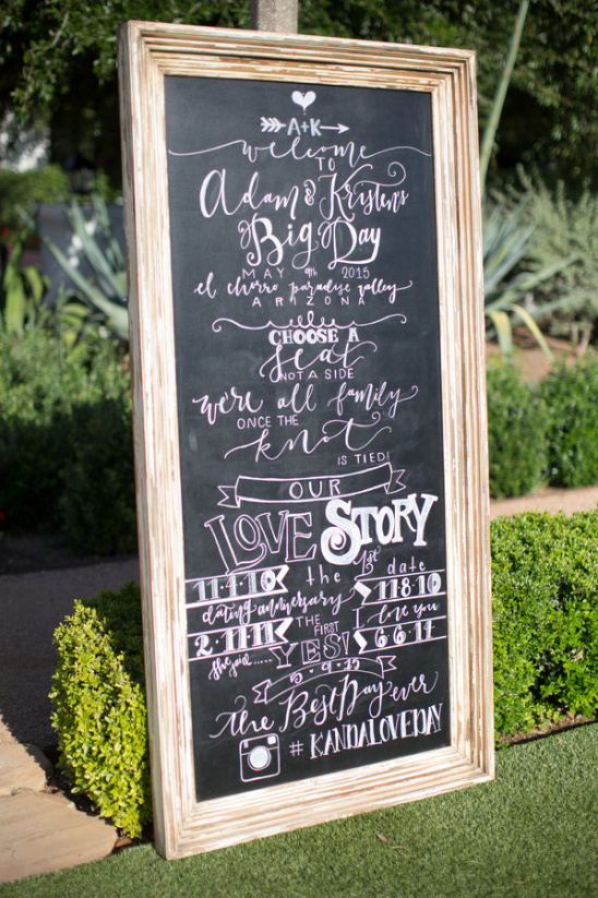 wedding chalk board sign @weddingchicks