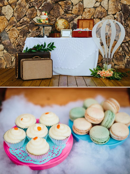 travel themed wedding dessert table @weddingchicks
