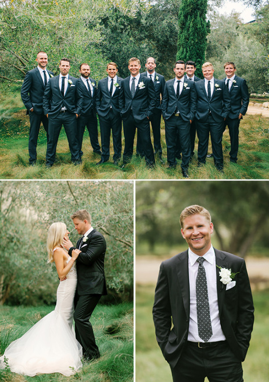 classic black tux groomsmen @weddingchicks
