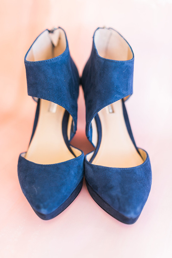 Navy blue suede wedding shoes, pointed toe