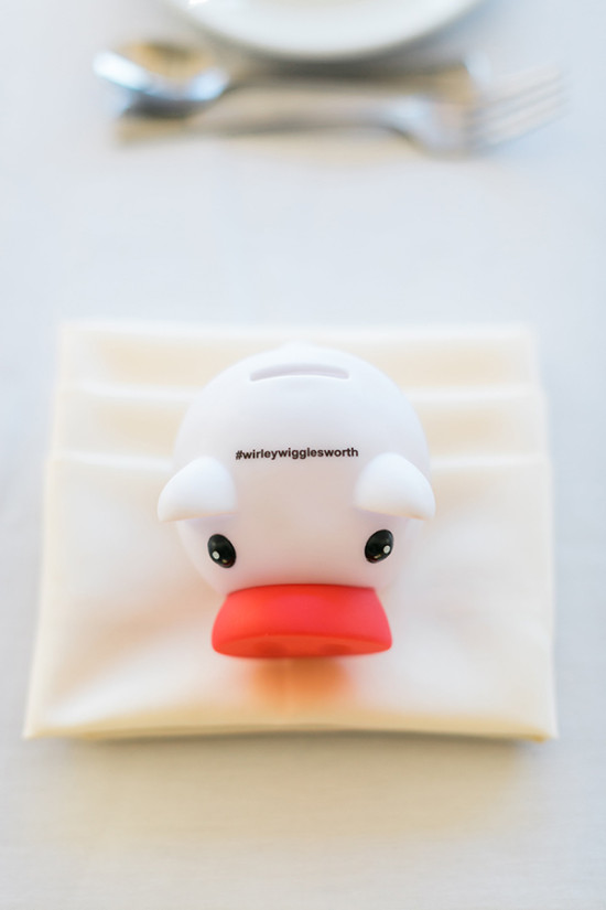 White piggy bank with #wirleywigglesworth logo