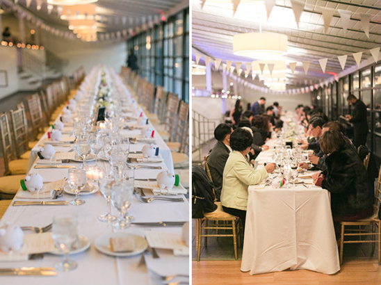 Elegant wedding reception table setting