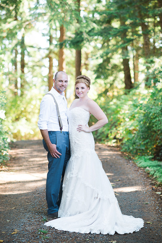 Chic Blue and Gold Outdoor Wedding