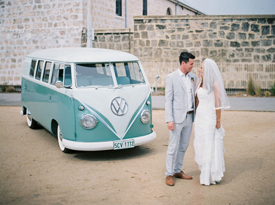 Vintage VW wedding van idea