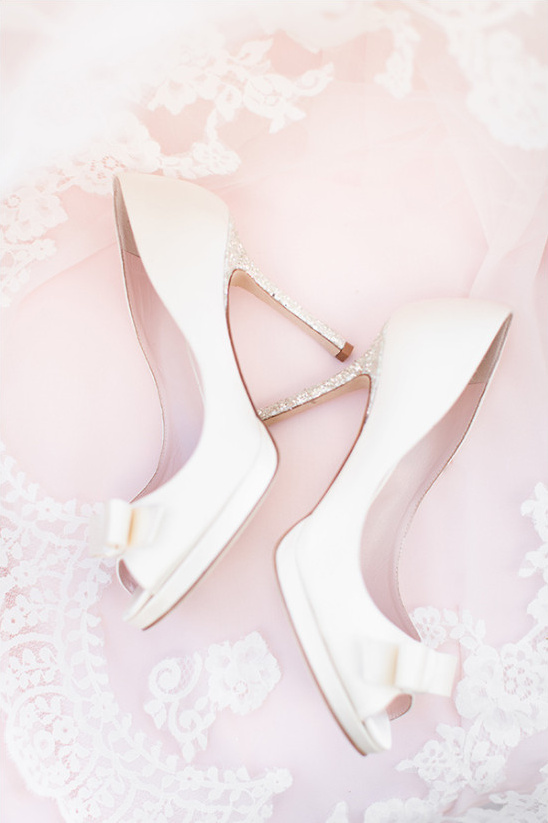 Kate Spade wedding sparkle heels with bows