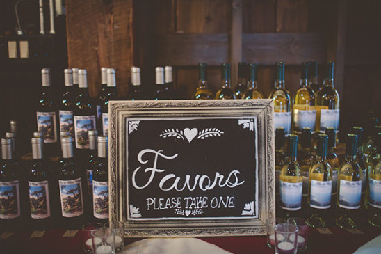 Wedding wine favor ideas