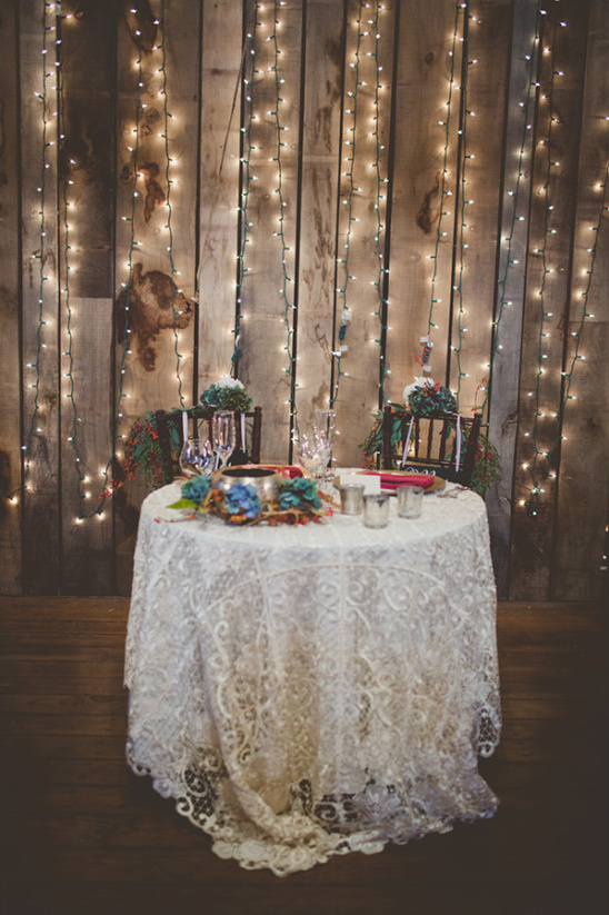 Sweetheart table with backlighting idea