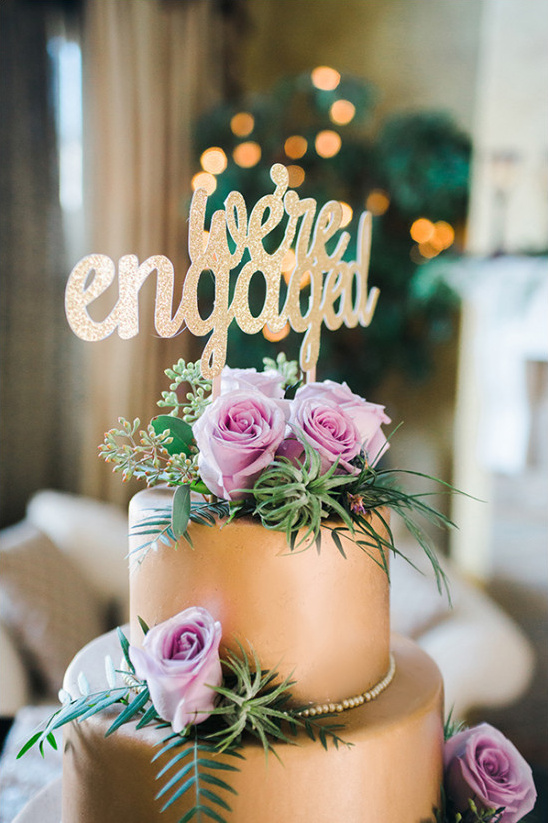 engagement cake @weddingchicks