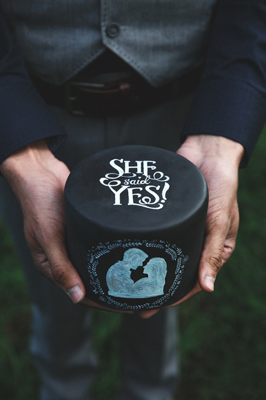 shesaidyesengagementcake