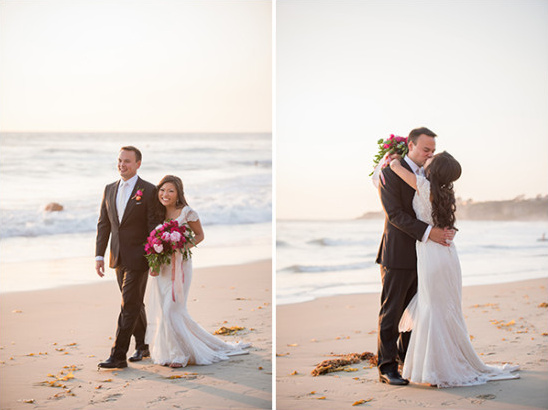 Romantic beach wedding photography ideas
