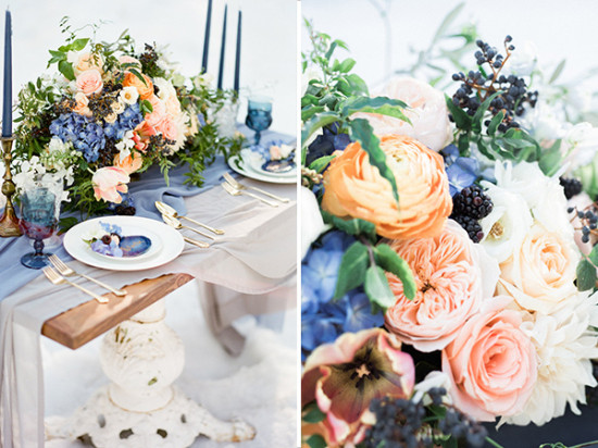 Winter table decor