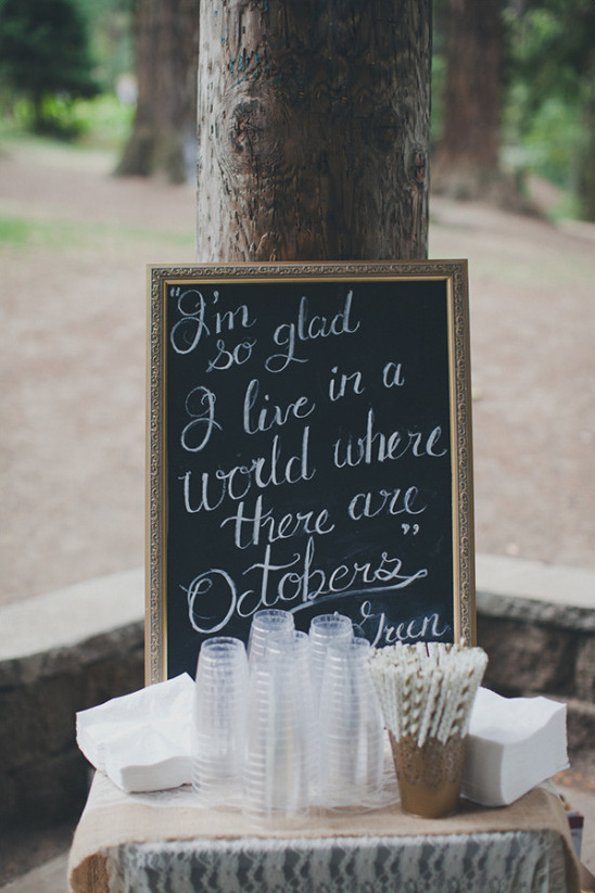 cute chalkboard wedding sign