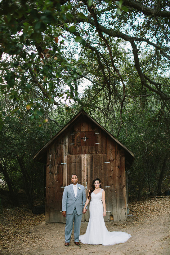 Mint Pink and Gold Rustic Wedding