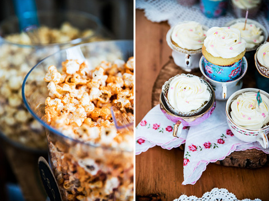 popcorn and cupcakes