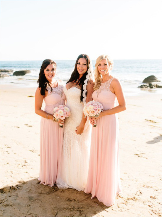 pink bridesmaids @weddingchicks