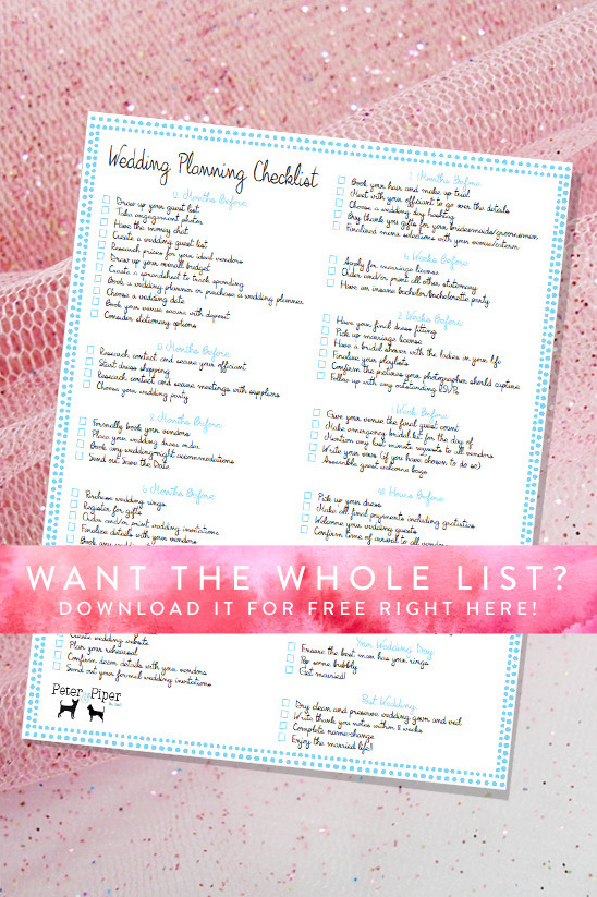 download checklist here @weddingchicks