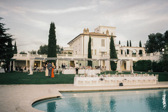Italian villa wedding reception