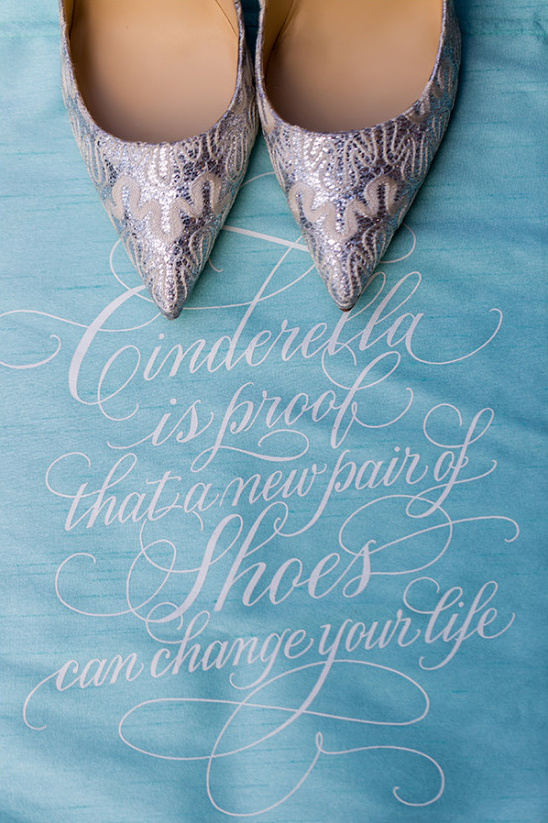 Wedding shoes and Cinderella quote
