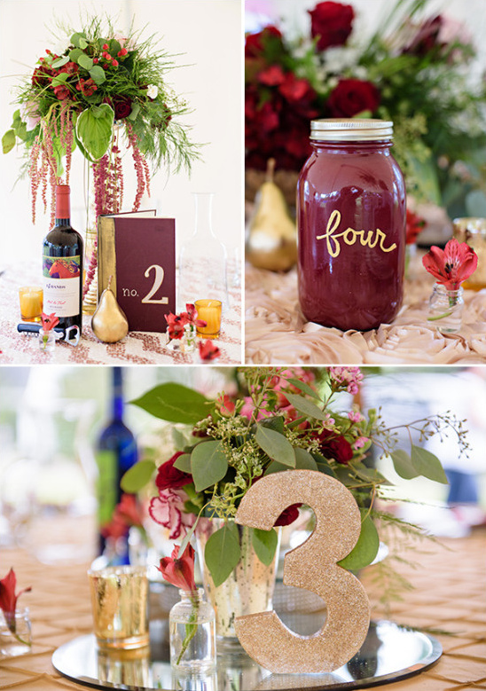 mix and match table number ideas