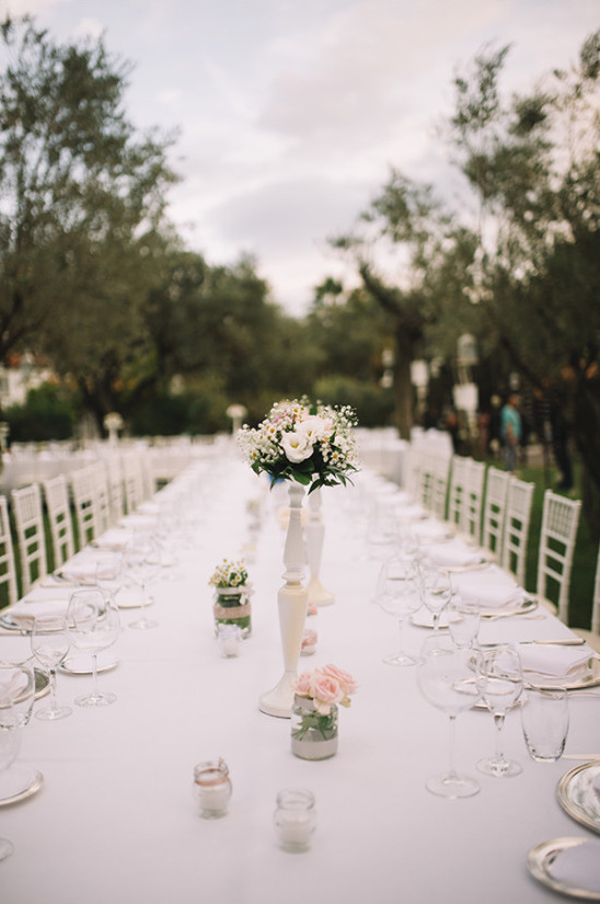 Simple centerpiece ideas with jars and candlesticks