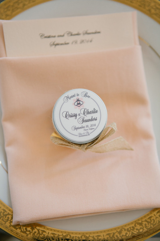 custom rose honey wedding favors