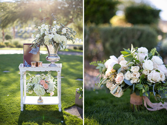 glamorous floral decor for outdoor wedding