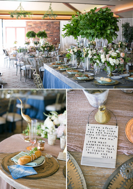 elegant and organic wedding reception