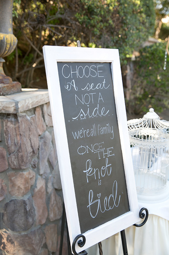 Wedding sign choose a seat not a side we are family