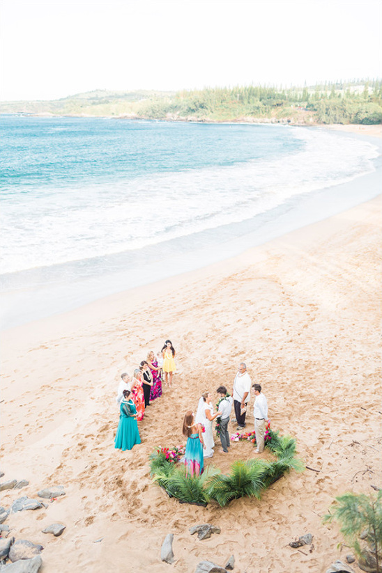quiet beach wedding