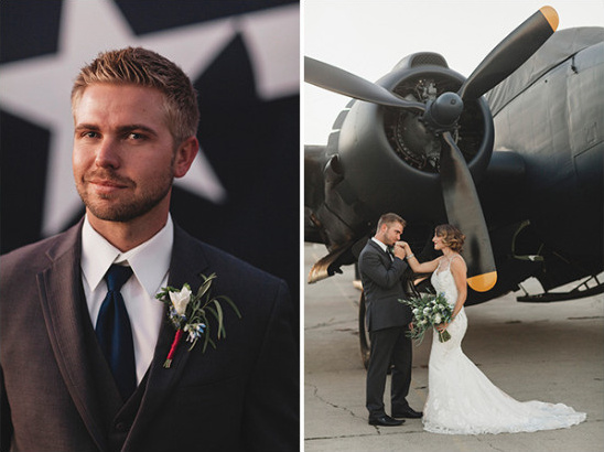 deep gray and blue groom look