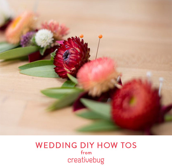 DIY wedding boutonnieres with colorful dried flowers