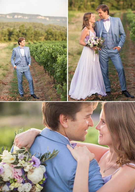 light blue and lavendar groom suit