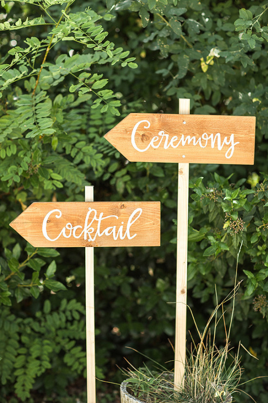 ceremony and cocktail sign