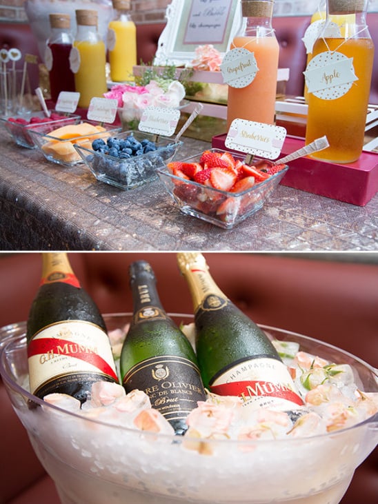 champagne and mimosa bar