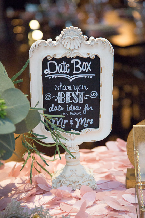 date box bridal shower sign