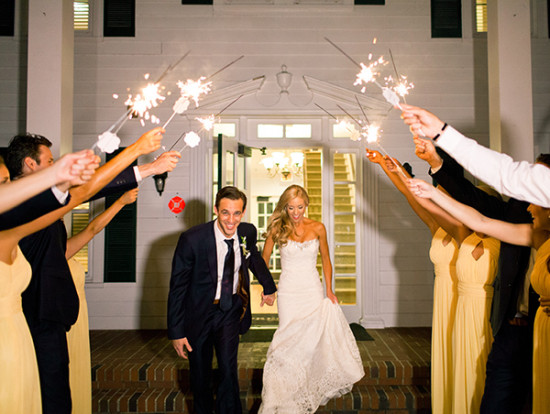 sparkler wedding reception exit