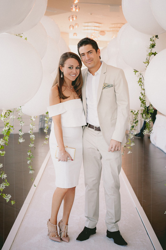 all white engagement party