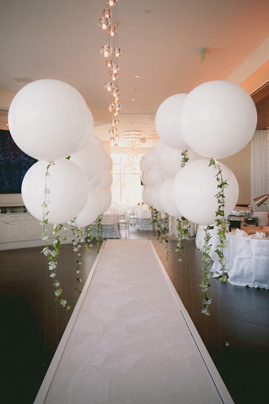 giant balloon lined entry way
