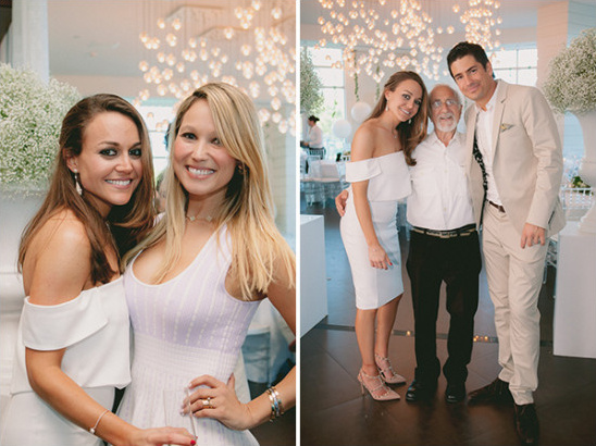chic white engagement party