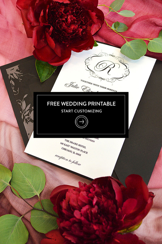 Free Wedding Invitation Template For The Elegant Bride