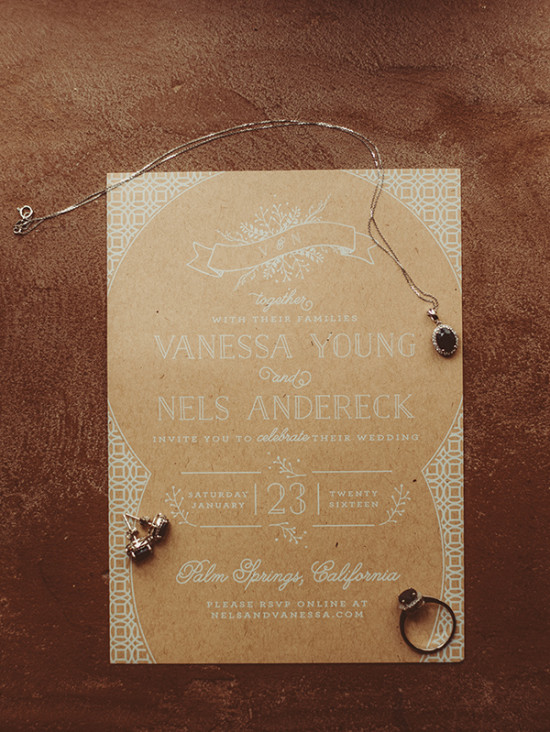 brown paper wedding invitations