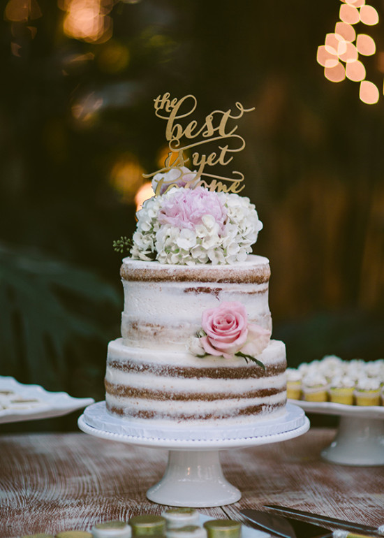 the best is yet to come naked cake topper