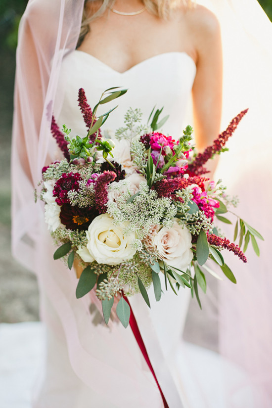 burgandy and soft pink bouquet