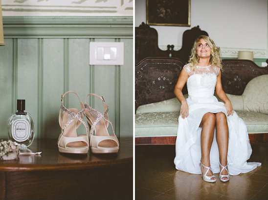 Sparkly wedding shoes