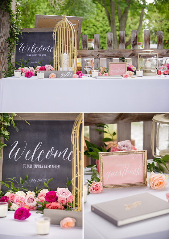 Welcome and guest book table
